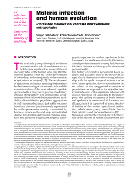 Malaria Infection and Human Evolution