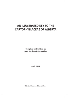 An Illustrated Key to the Caryophyllaceae of Alberta