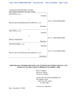 Defendants' Response Brief