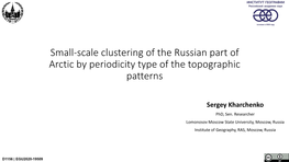 Small-Scale Clustering of the Russian Part of Arctic by Periodicity Type of the Topographic Patterns