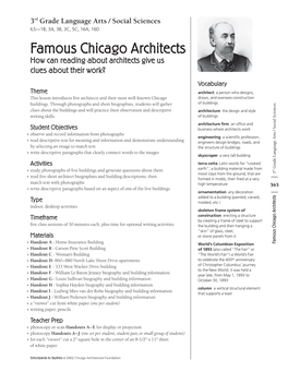 Famous Chicago Architects How Can Reading About Architects Give Us Clues About Their Work?