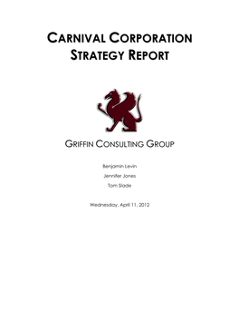 Carnival Corporation Strategy Report