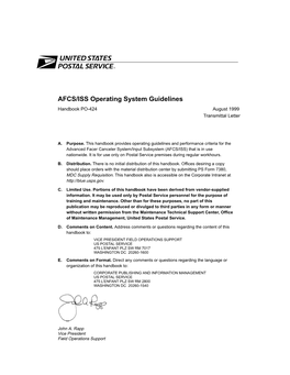 PO-424: AFCS-ISS Operating System Guidelines