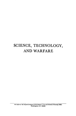 Science, Technology, and Warfare