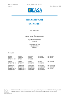 Tcds Dr200, Dr300, Dr400