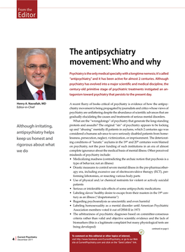 The Antipsychiatry Movement: Who and Why