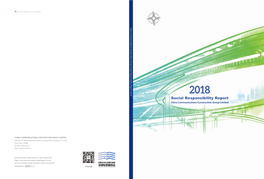 2018 Corporate Social Responsibility Report China Communications Construction Group S Ocial R Esponsibility R Epo R T 2 0 1