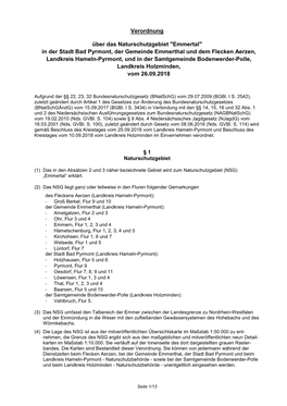 Verordnung Über Das Naturschutzgebiet 