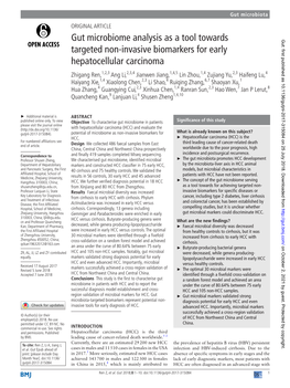 Gut Microbiome Analysis As a Tool Towards Targeted Non-Invasive