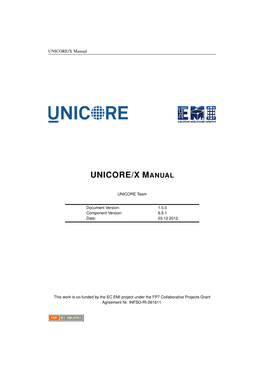 UNICORE/X Manual