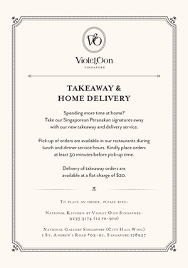 Takeaway & Home Delivery