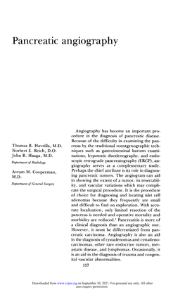 Pancreatic Angiography