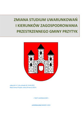 Zmiana Studium Uwarunkowań I Kierunków Zagospodarowania Przestrzennego Gminy Przytyk