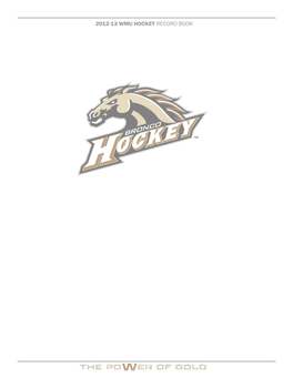 2012-13 Wmu Hockey Record Book 2