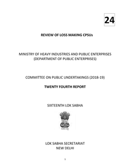 (Department of Public Enterprises) Committee On