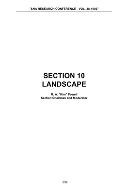 Section 10 Landscape