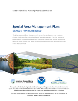 Special Area Management Plan: DRAGON RUN WATERSHED