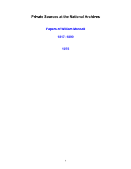 Papers of William Monsell