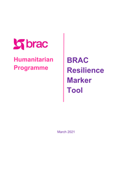 BRAC Resilience Marker Tool Page 2