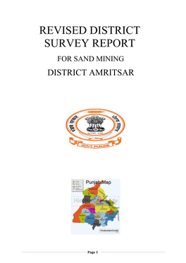 Revised District Survey Report for Sand Mining District Amritsar