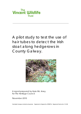 A Pilot Study to Test the Use of Hair Tubes to Detect the Irish Stoat Along Hedgerows in County Galway