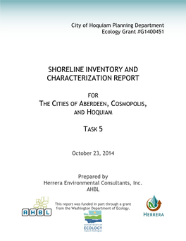 Shoreline Inventory and Characterization Report