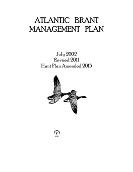 Atlantic Brant Management Plan