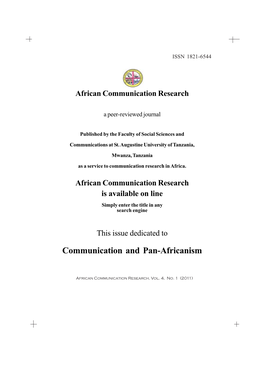 African Communication Research