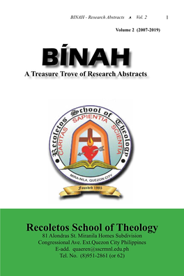 BÍNAH a Treasure Trove of Research Abstracts