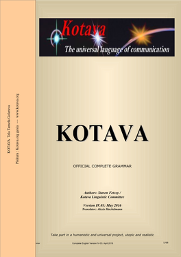 Kotava Grammar Complete English Version IV-03