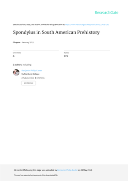 Spondylus in South American Prehistory