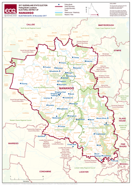 Polling Booth Locations ELECTORAL DISTRICT of NANANGO