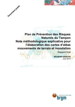 Plan De Prévention Des Risques Naturels Du Tampon Note