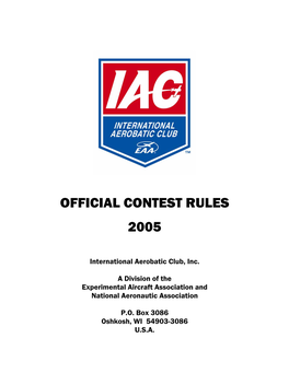 2005 IAC Official Contest Rules