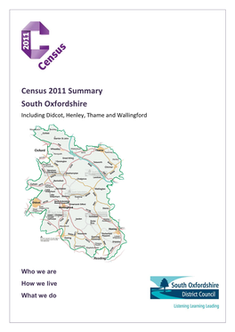 Census 2011 Summary South Oxfordshire Including Didcot, Henley, Thame and Wallingford