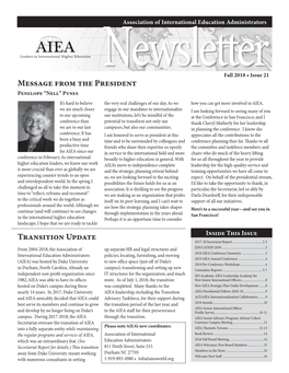 2018 AIEA Fall Newsletter—November 2018