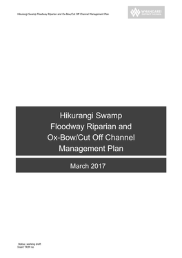 Hikurangi Flood Management Scheme (CON20031137501)