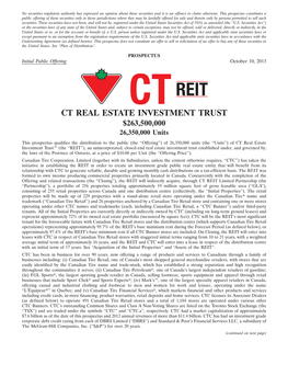 Prospectus of CT Real Estate Investment Trust