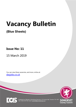 Vacancy Bulletin (Blue Sheets)