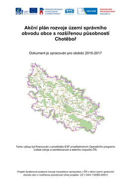 Akční Plán Rozvoje Území Správního Obvodu Obce S Rozšířenou Působností Chotěboř