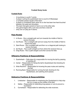 Football Study Guide