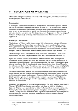 8. Perceptions of Wiltshire