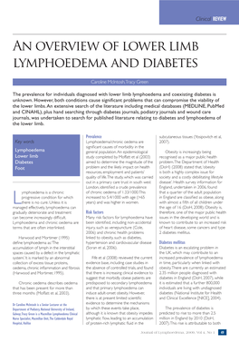 An Overview of Lower Limb Lymphoedema and Diabetes