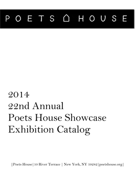 2014 22Nd Annual Poets House Showcase Exhibition Catalog
