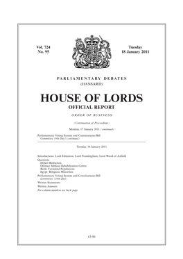 House of Lords Official Report