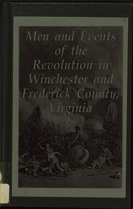 Men and Events of the Revolution in Winchester and Frederick County
