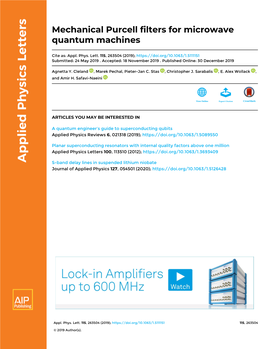 Mechanical Purcell Filters for Microwave Quantum Machines