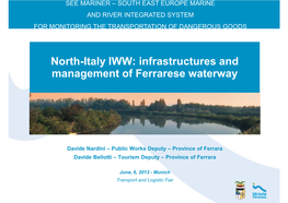 North-Italy IWW: Infrastructures and Management of Ferrarese Waterway