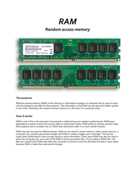 Random Access Memory