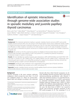 Identification of Epistatic Interactions Through Genome-Wide Association